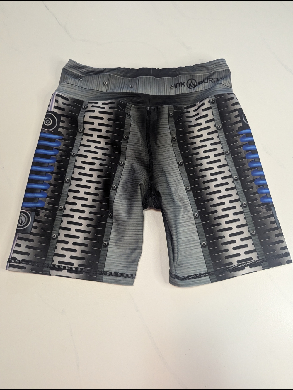INKnBURN Women's 6" Running Shorts Size 6 Medium Mechanical Cyborg X-Ray Print